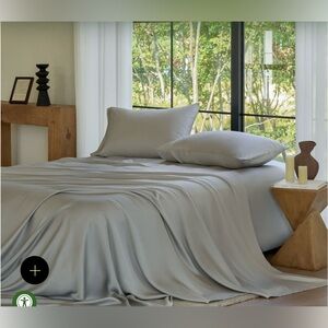 Sijo AiryWeight Cooling Eucalyptus Sheet Set in Dove - NO FITTED SHEET
